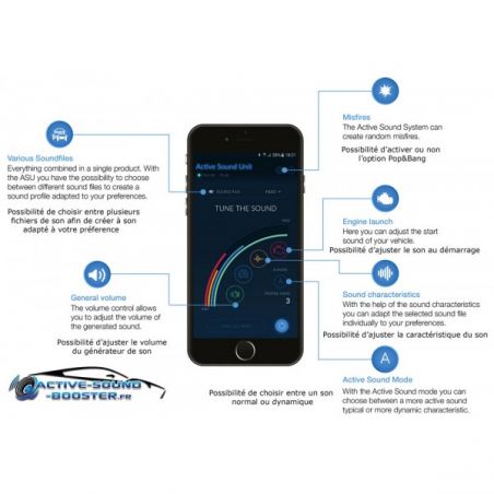 Active Sound Booster CETE AUTOMOTIVE pour véhicule Essence Diesel Hybride (2008+)